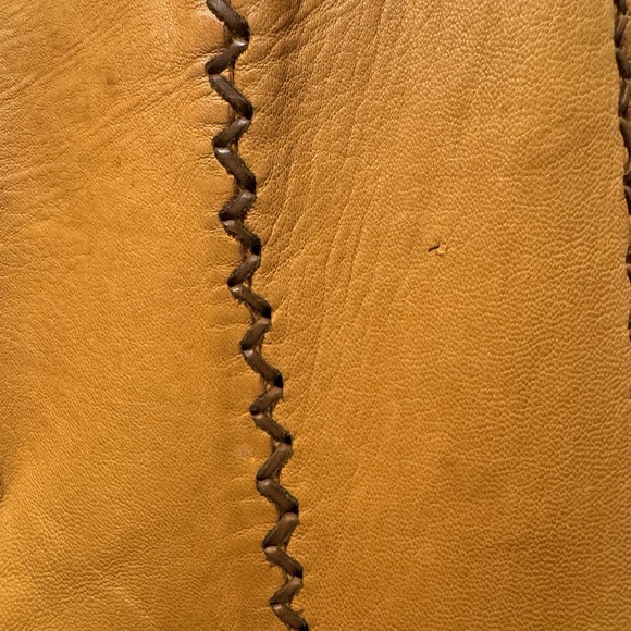 VTG 1970s North Beach Leather Whipstitch Leather Pants Ladies 7/8 - Picture 11 of 14